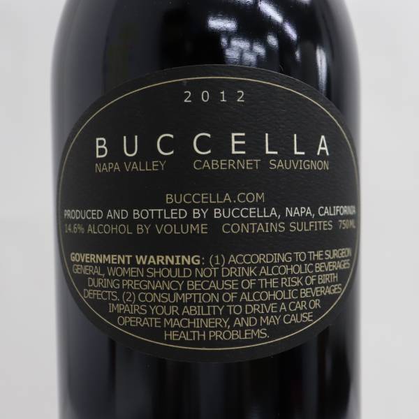 BUCCELLA(ブッチェラ)カベルネ ソーヴィニヨン 2012 14.6% 750ml