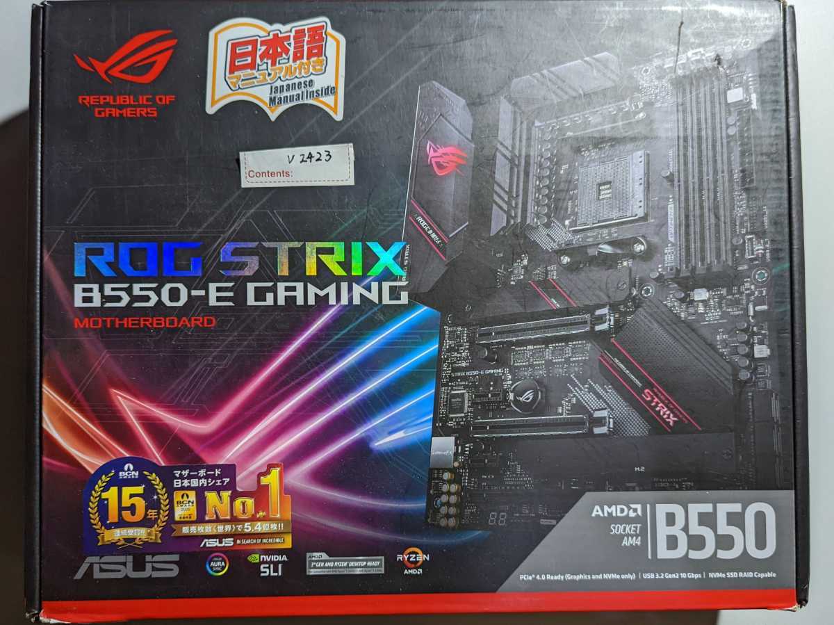 現状品 ASUS AMD B550 搭載 AM4 対応 マザーボード ROG STRIX B550-E