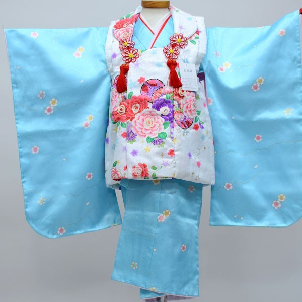 七五三 3歳 3才 三歳 三才 女児 女の子 被布着物祝着フルセット 夢想 新品（株）安田屋 NO24208
