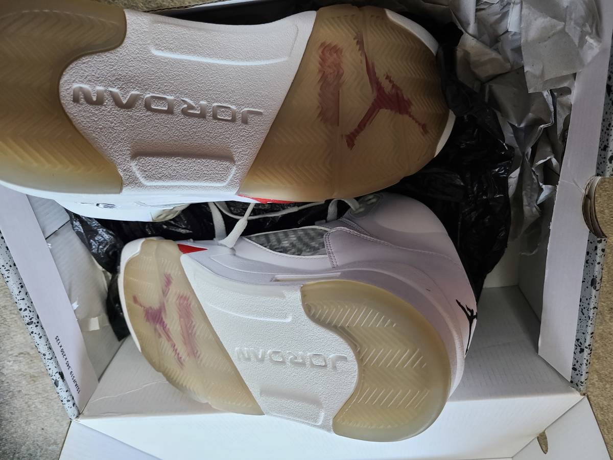 未使用品】NIKE AIR JORDAN 5 RETRO SUPREME 白 ホワイト US8.5 26.5cm