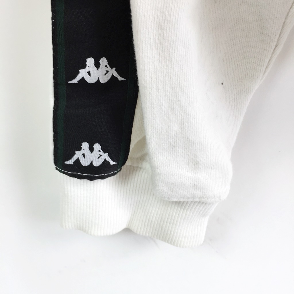 【人気】KAPPA/カッパ スウェット トレーナー クルーネック 刺繍 ロゴ コットン100％ ホワイト サイズM/S4587_画像6