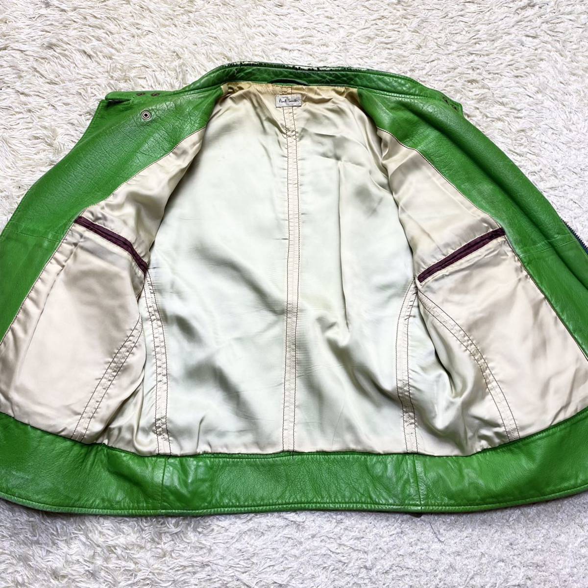幻の逸品】Paul Smith ポールスミス 羊革 ラムレザー 本革 幻の逸品】Paul Smith ポールスミス 羊革 ラムレザー 本革