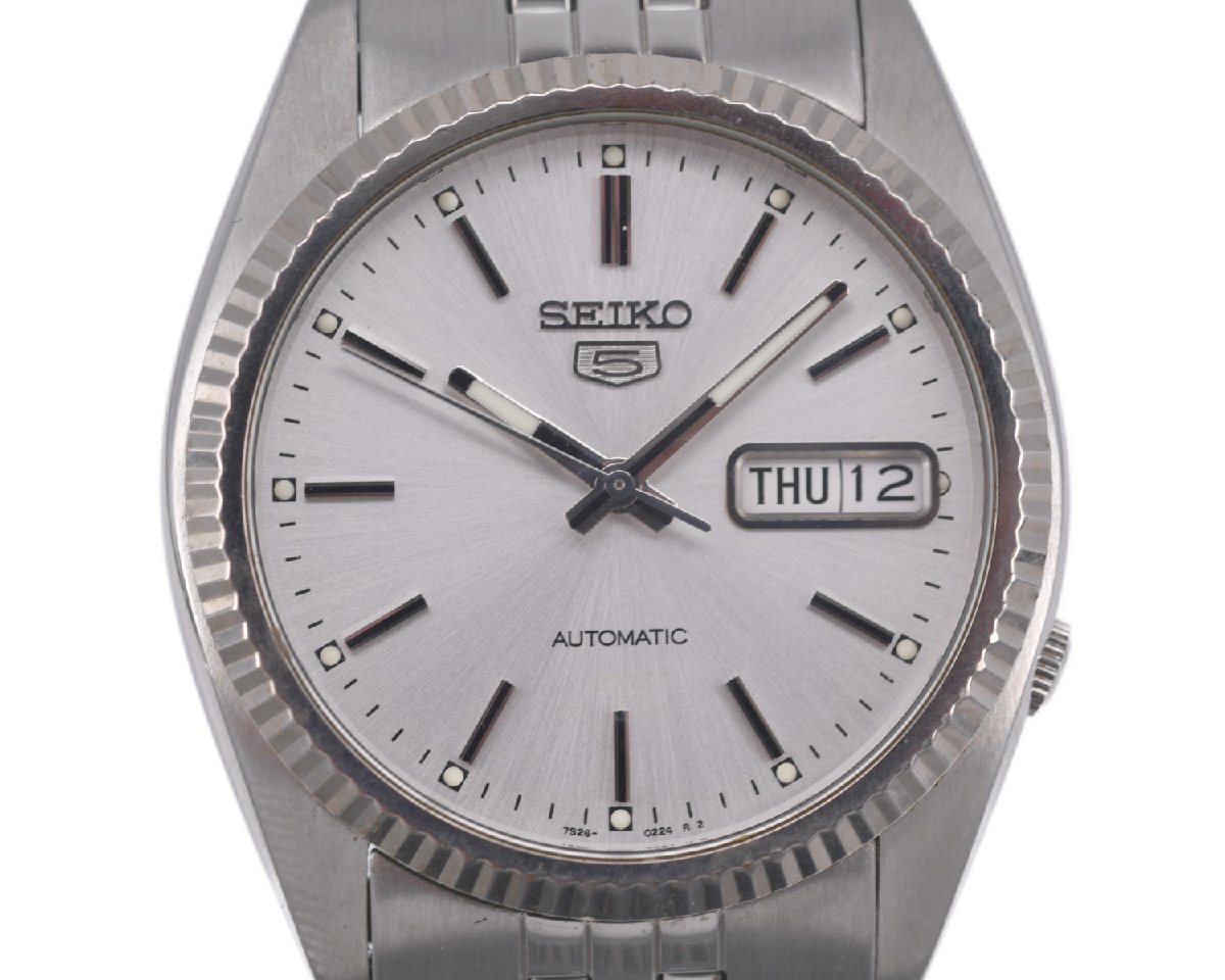 中古品] 稼働品【SEIKO】セイコー SEIKO5 7S26-3110 シルバー文字盤