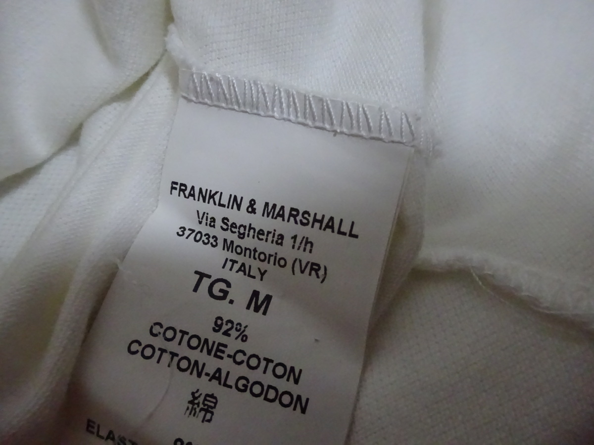 フランクリン&マーシャル FRANKLIN & MARSHALL ポロシャツ ホワイトカラー M_画像4