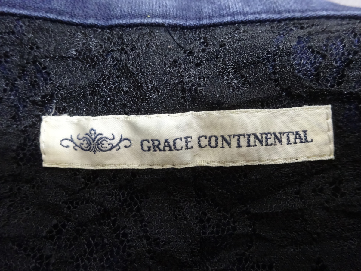  beautiful goods. person Grace Continental GRACE VONTINENTAL jacket navy color 36