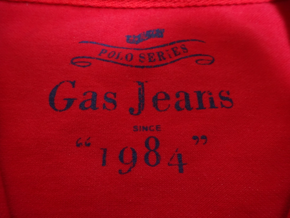 美品の方 ガス ジーンズ Gas Jeans ポロシャツ レッドカラー XS _画像4