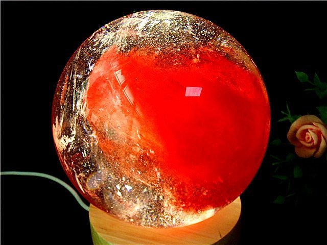 ヤフオク! - 超大直径約124mm重さ 2773g超綺麗赤水晶丸玉171E