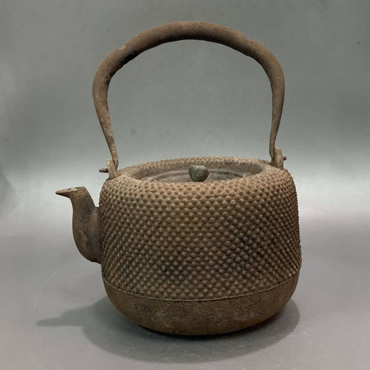 時代　金龍堂　大型　鉄瓶　湯沸　煎茶道具　約3.5Kg （A72Ba）