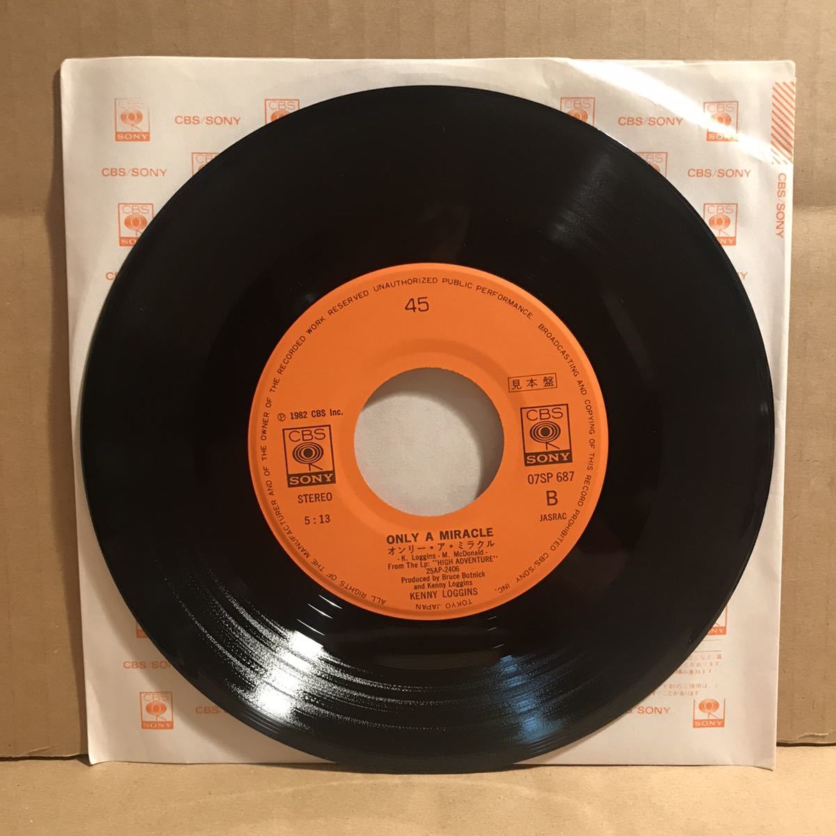 Kenny Loggins - Welcome To Heartlight / Only A Miracle promo 7inch_画像3