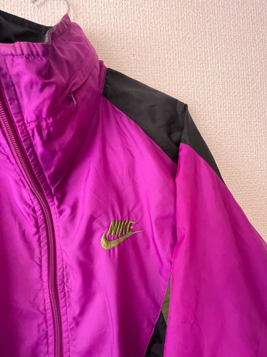 口コミ サイト 商品 グレータグ 80s NIKE ナイロンジャケット ロゴ刺繍 黒 緑 ピンク ナイロン