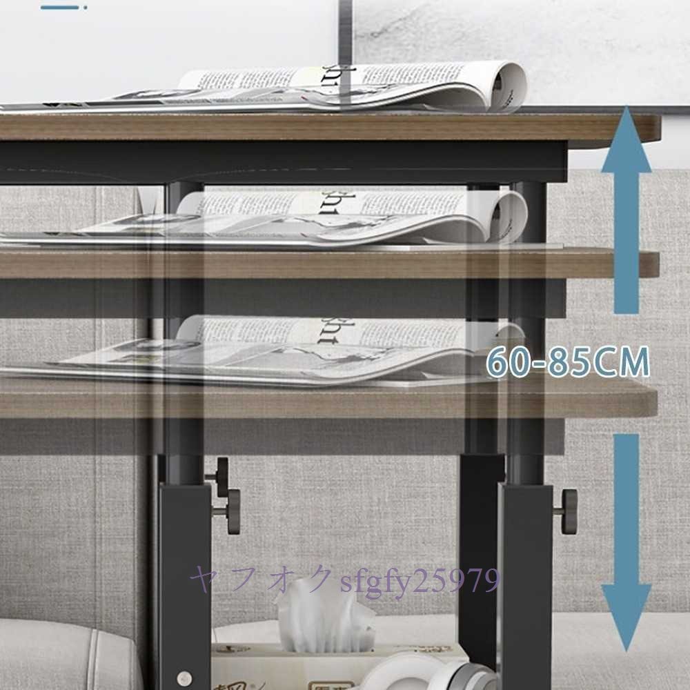 O435☆新品サイドテーブル　ブラウン　昇降式　インテリア_画像5