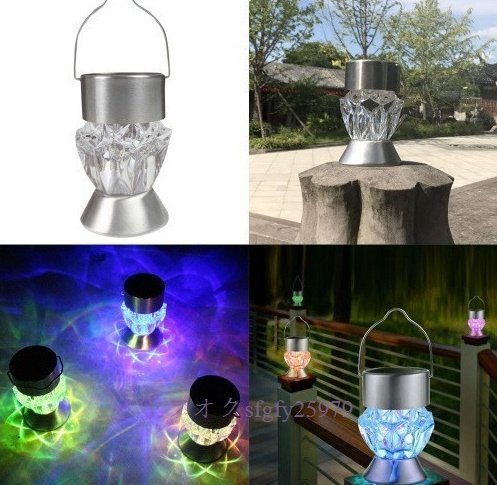 N498* new goods kitchen garden solar lamp waterproof solar rotation possibility outdoors garden camp led light diamond lamp 7 color light 