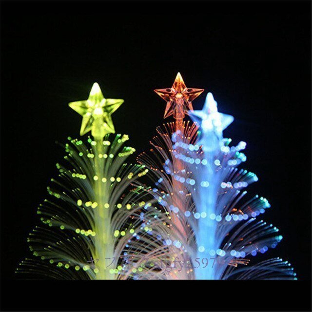 M399☆新品かわいい クリスマス ツリー ランプ ライト カラフル LED 光ファイバー 常夜灯 子供 ギフト 装飾 夜 ライトアップ おもちゃ_画像3