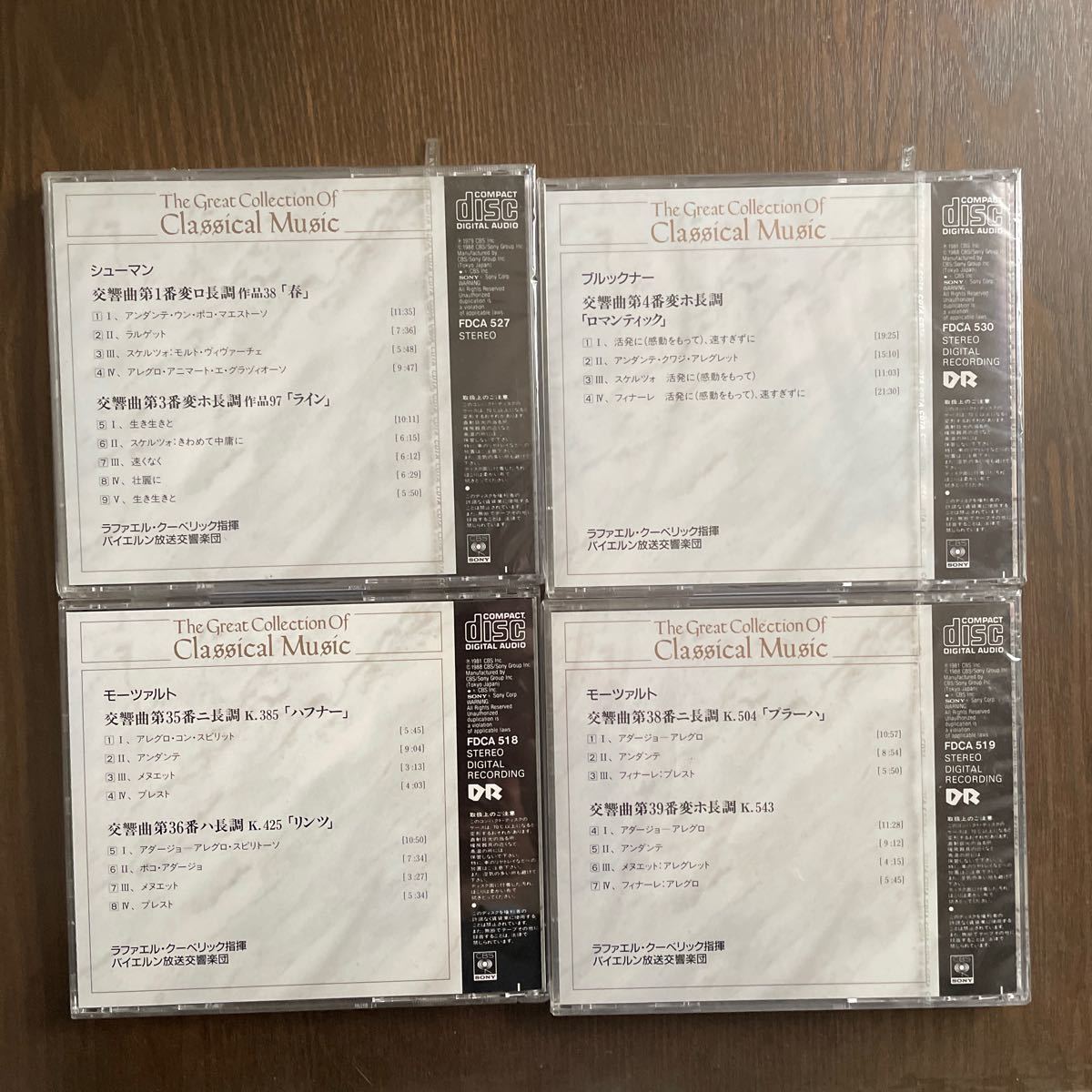 ラファエル・クーベリック　バイエルン放送響　交響曲　シューマン1,3番、ブルックナー4番、モーツアルト35,36,38,39番　