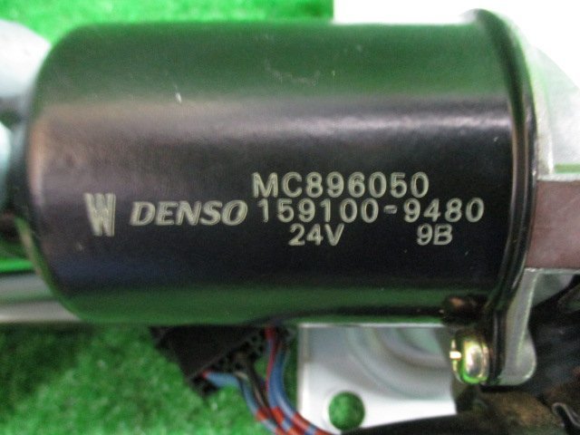 キャンター FE62EE フロントワイパーモーター DENSO MC896050 159100-9480_画像9