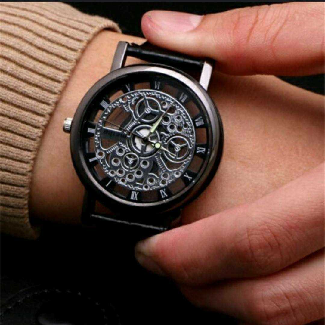 新品　スケルトン 　腕時計　シルバー　茶色　_画像5