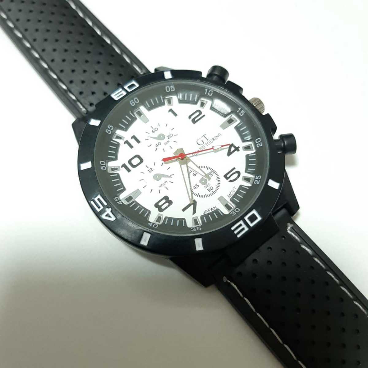 新品　腕時計　スポーツ　ビジネス　黒 　白　1_画像8