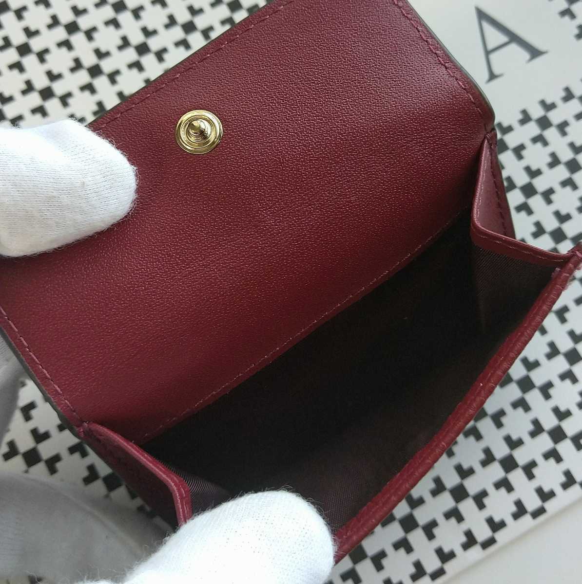 FURLA BABYLON 三つ折り財布 レッド系 ボルドー エンジ 大特価販売中