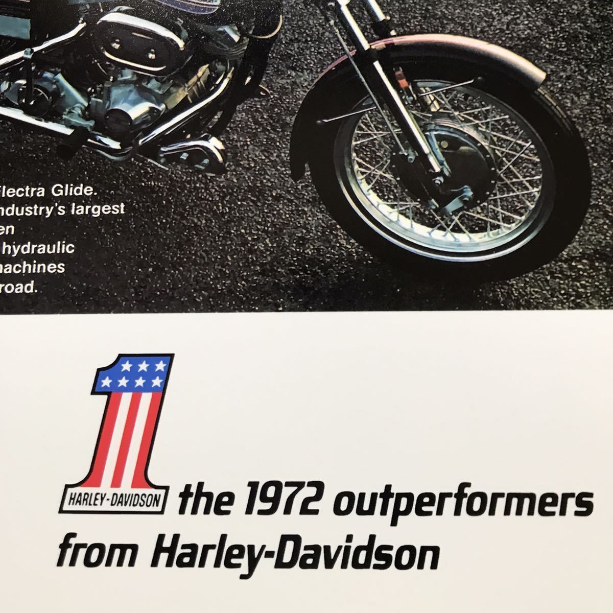 ポスター★1972 ハーレーダビッドソン・スーパー・グライド＆エレクトラ・グライド★Harley Davidson Super Glide and Electra Glide_画像4