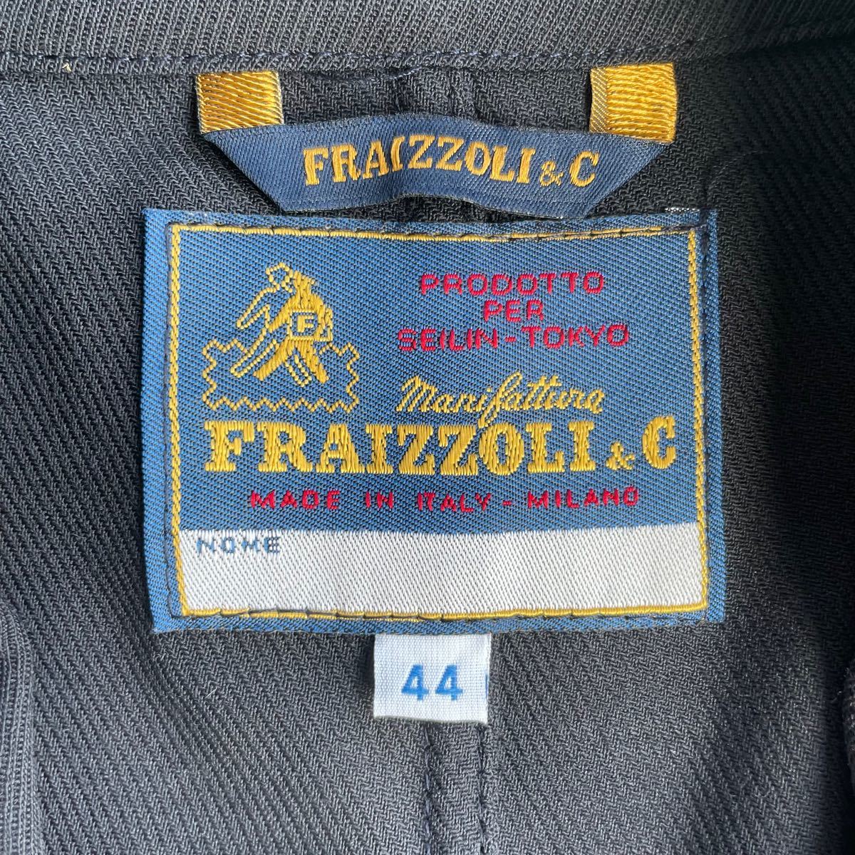 美品 FRAIZZOLI フライツォーリ 紺ブレ ジャケット 聖林公司 44 イタリア製 ハリウッドランチマーケット テーラード