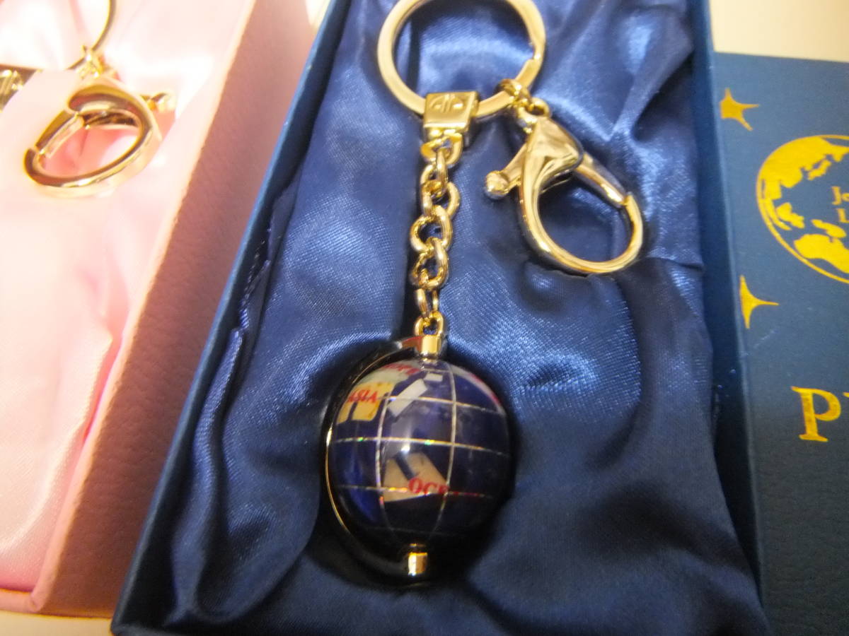 未使用 まとめ売り ペア 銀座東京PICALS ピィアーズ ピカルズ Jewelry Globe Luminescence Keyholder 地球儀 キーホルダー セットの画像3