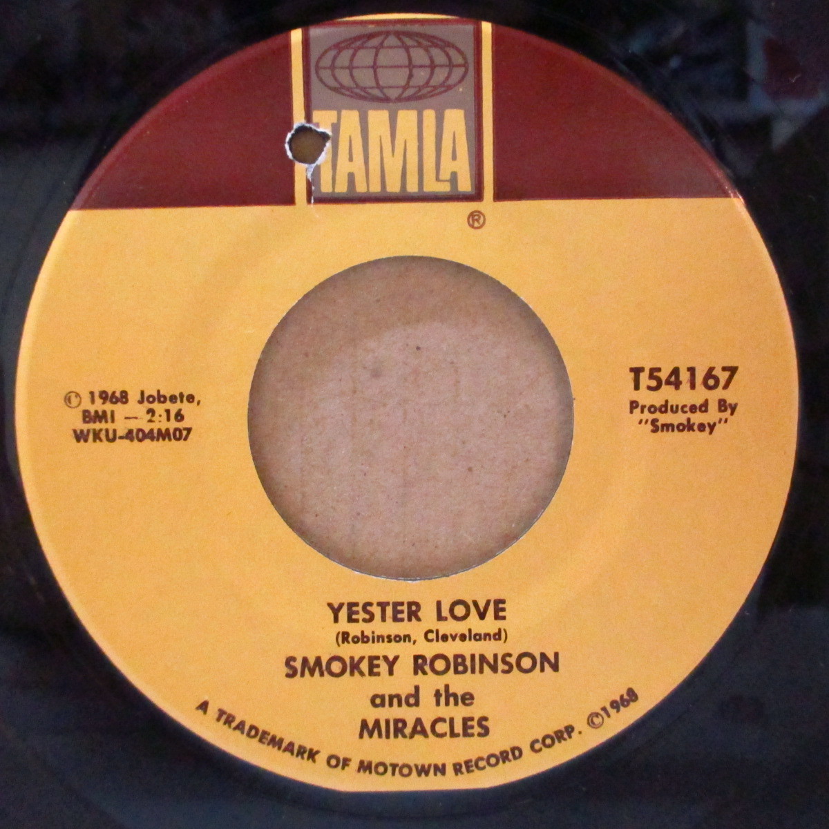 MIRACLES (SMOKEY ROBINSON & THE)-Yester Love (US Orig.7/茶色印_画像1