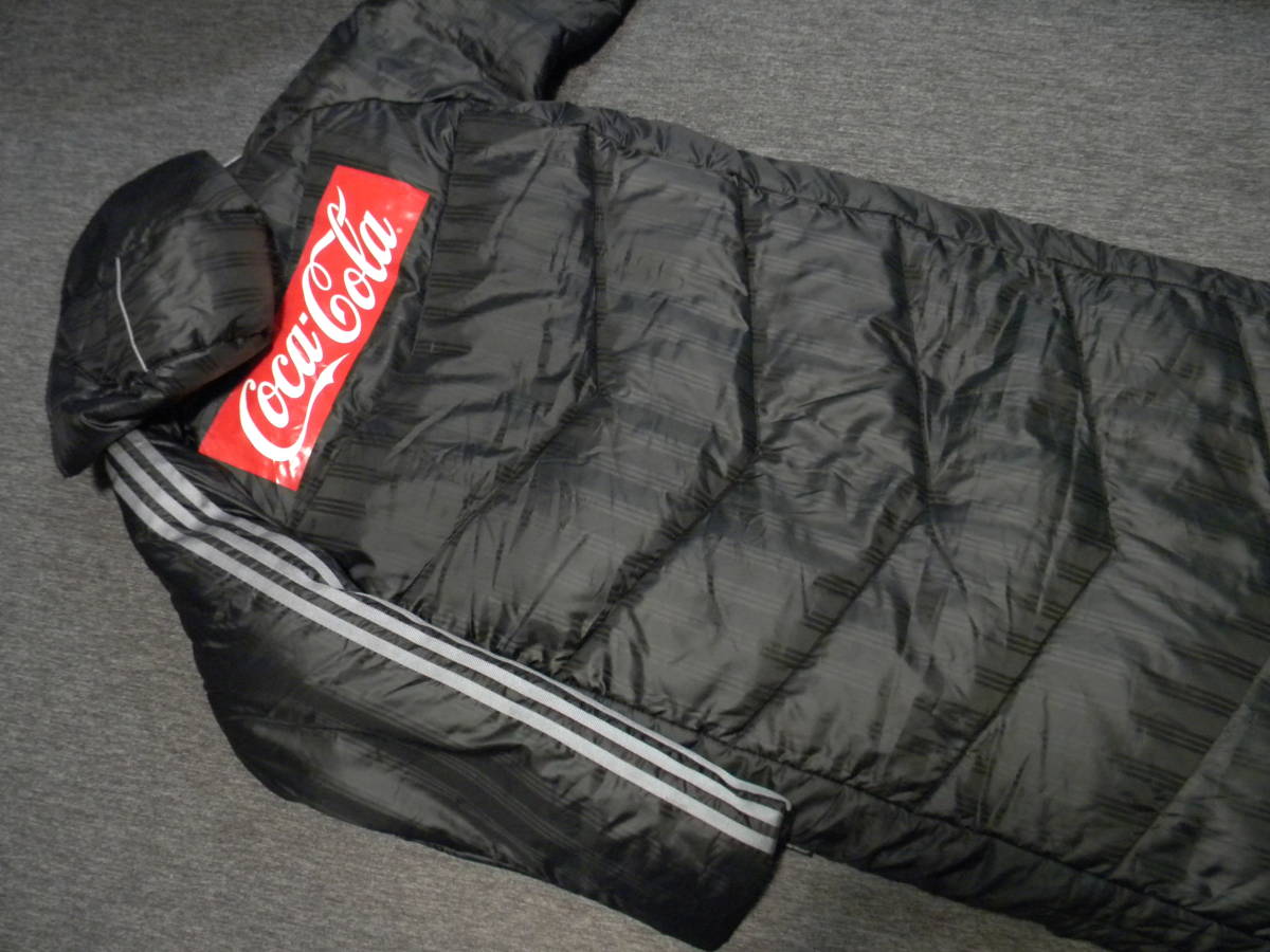 * быстрое решение * Adidas × Coca * Cola * с капюшоном . down длинный bench пальто *M размер 