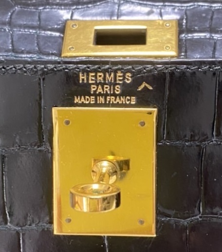 HERMES・エルメスケリー28・外縫い・クロコバッグ・ポロサス HERMES・エルメスケリー28・外縫い・クロコバッグ・ポロサス