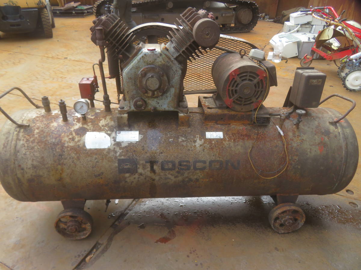 美品】 油谷 圧縮機 トスコン ジャンク品 要修理 大型 タンク容量300L