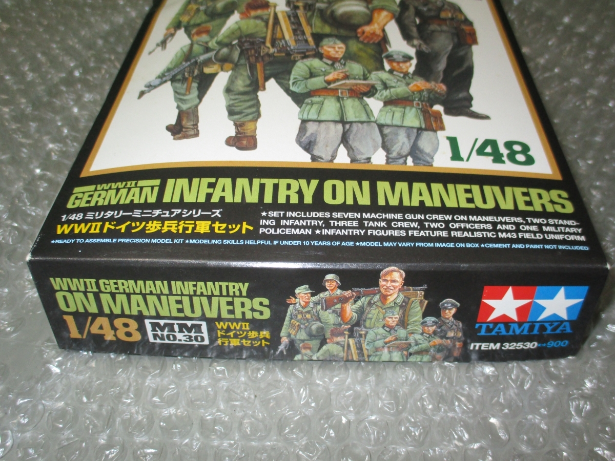 プラモデル TAMIYA タミヤ 1/48 WWII ドイツ歩兵行軍セット ミリタリーミニチュアシリーズ 未組み立て 昔のプラモ_画像2