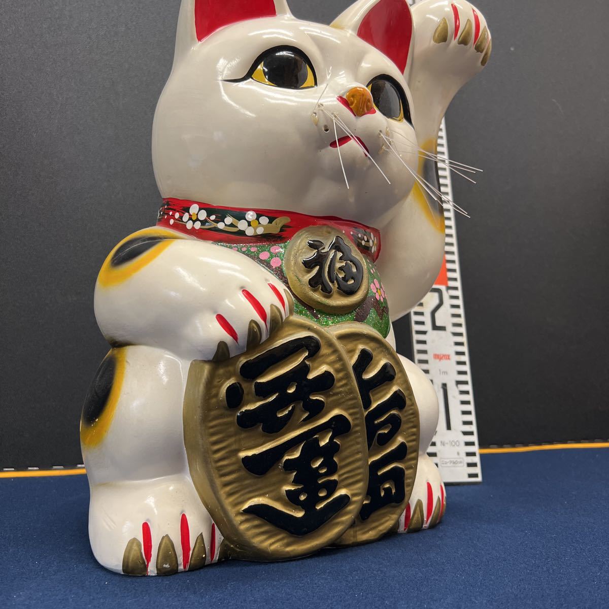 招き猫 貯金箱 商売繁盛 昭和レトロ 縁起物 まねきねこ 置物 高さ 約40