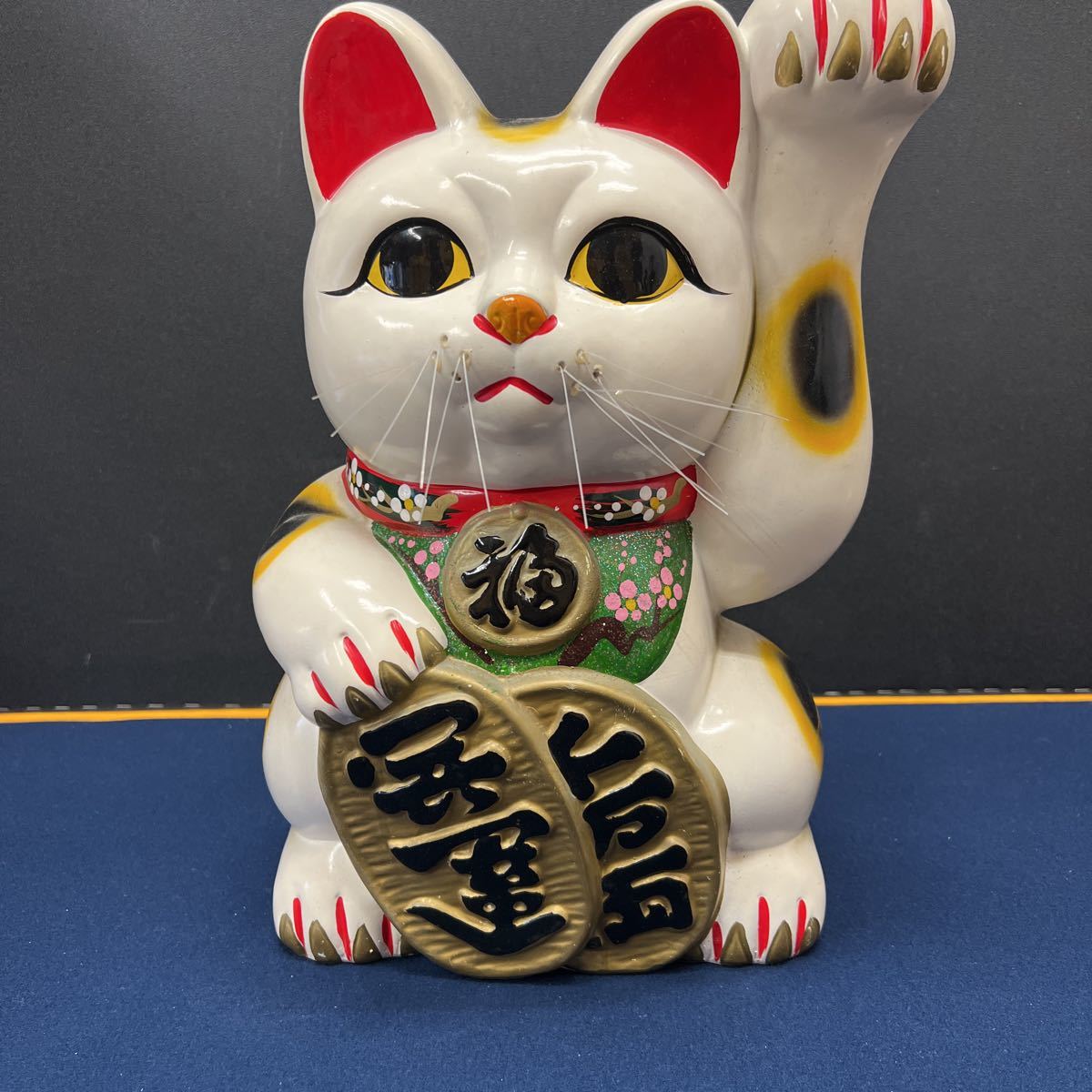 招き猫 貯金箱 商売繁盛 昭和レトロ 縁起物 まねきねこ 置物 高さ 約40