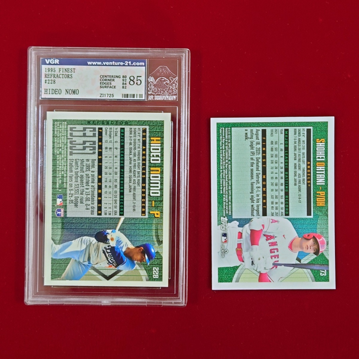 ◇【S. Ohtani + H.Nomo 2枚セット】2022 大谷 Topps Finest Flashback