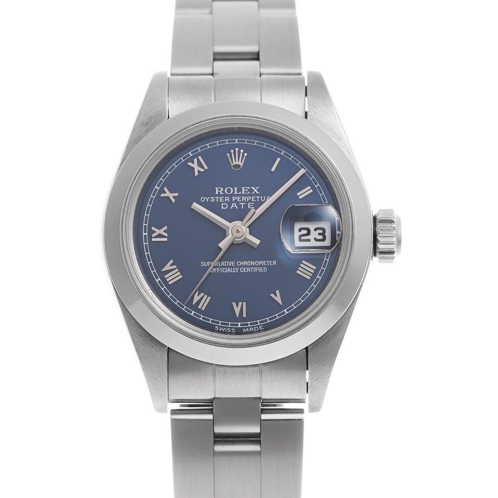 新しいコレクション ブルー Ref.69160 デイト オイスターパーペチュアル ロレックス シリアルU番 腕時計 レディース 中古品 その他