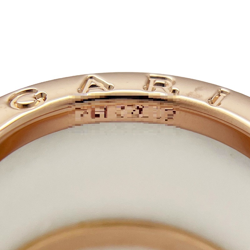 ブルガリ BVLGARI B-zero1 リング 4バンド #51(10号) K18PG ホワイト