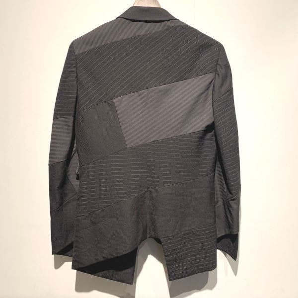 15AW COMME des GARCONS HOMME PLUS コムデギャルソン オム プラス 螺旋パッチワーク ジャケット XSサイズ_画像2