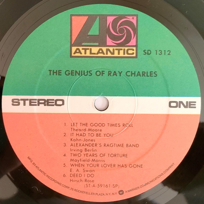 Ray Charles 美品！【US盤 Soul LP】 The Genius Of Ray Charles (Atlantic SD 1312 1959年) 70's リイシュー盤の画像3