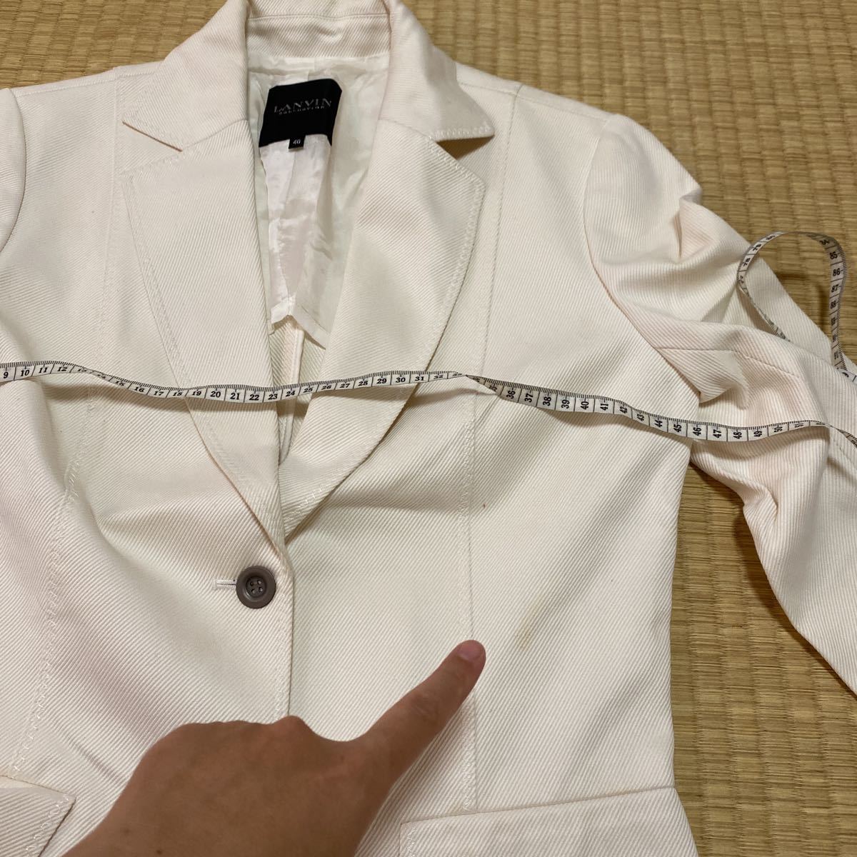 ランバン コレクション LANVIN COLLECTION 白 レディーススーツ