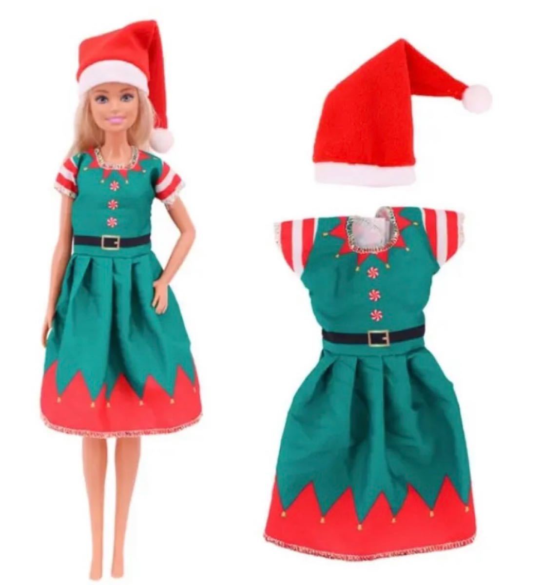 クリスマスエルフコーデセット　リカちゃん・バービーちゃん・ジェニーちゃん・お人形 Barbie リカちゃん バービー DOLL