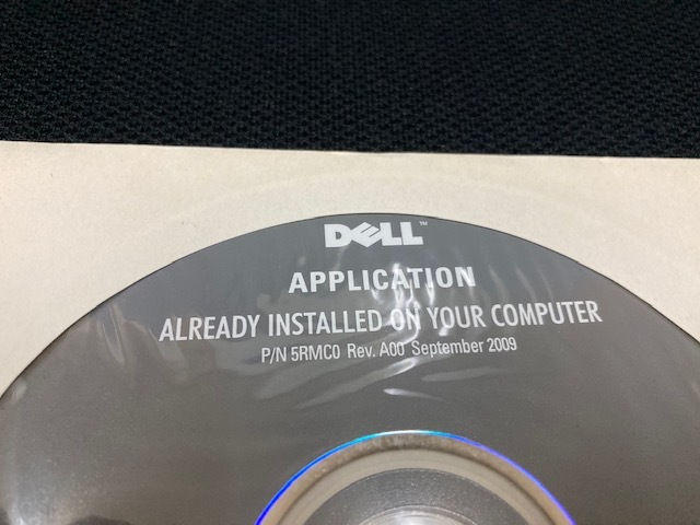 送込 DELL APPLICATION ALREADY INNSTALLED ON YOUR COMPUTER P/N5RMC0 Rev A00 新品未開封 管理①_画像2