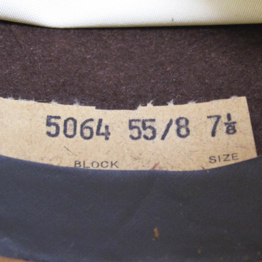奢華！1950年代KNOX諾克斯TWENTY系列復古紅帽子盒子7 1/8 57棕色帽子/仿古borsalino ca4la    原文:高級!1950's KNOX ノックス TWENTYシリーズ ヴィンテージ ホンブルグハット ボックス 7 1/8 57 ブラウン 帽子/アンティークborsalino ca4la