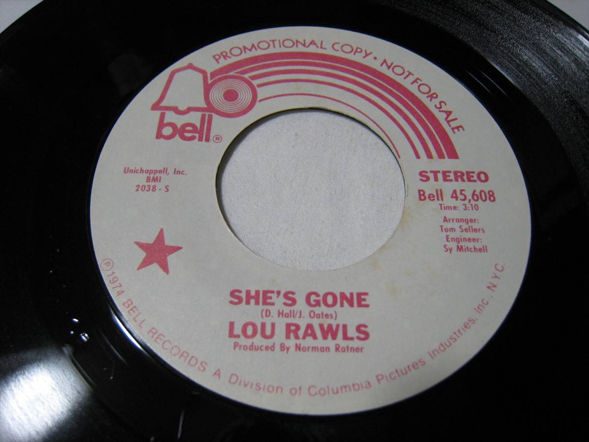 【7”】●白プロモ MONO/STEREO● LOU RAWLS / SHE'S GONE US盤 ルー・ロウルズの画像2