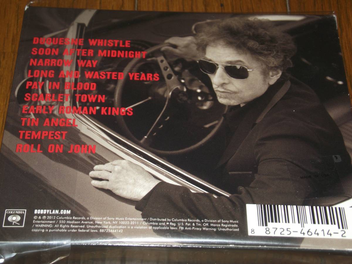 ★Bob Dylan / Tempest 輸入盤スリップケース Tempest Booklet メモ帳付 カナダ盤★2012年発売 Columbia, Sony Music Entertainment Canada_画像2