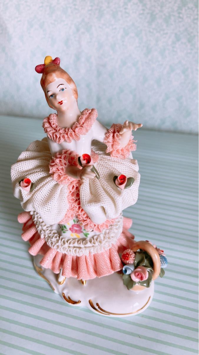 アイリッシュドレスデン 陶器人形 レースドール フィギュリン ドイツ