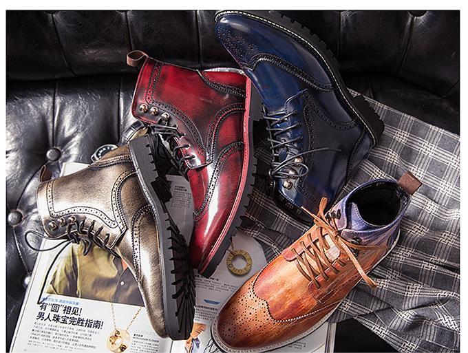 * new goods * men's TG21652-24.0cm/38 short boots navy blue color (4 color ) business shoes Work boots 