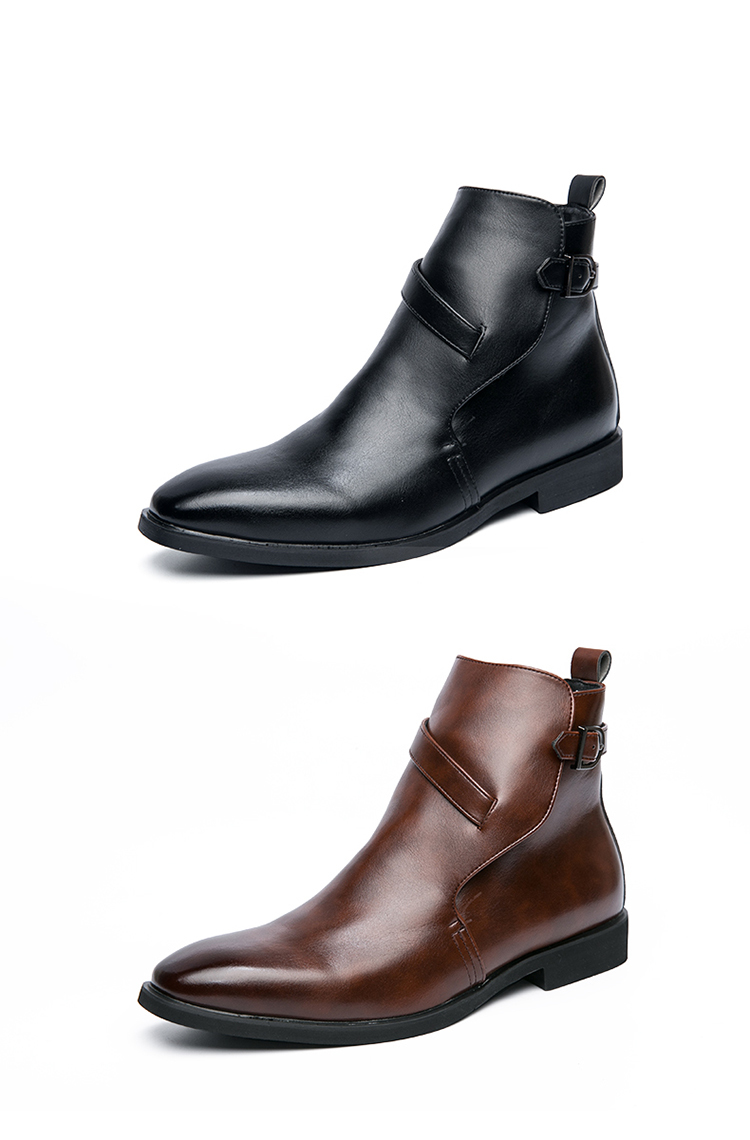 * new goods * men's TG21640-24.0cm/38 short boots Brown (2 color ) business shoes Work boots 
