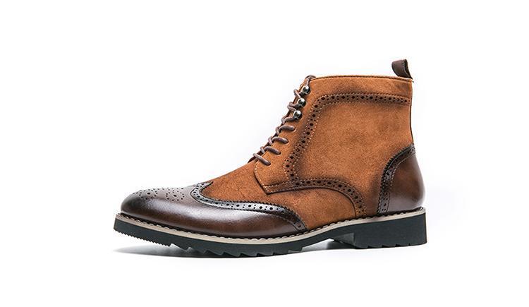 * new goods * men's TG21647-24.0cm/38 short boots Brown (2 color ) business shoes Work boots 