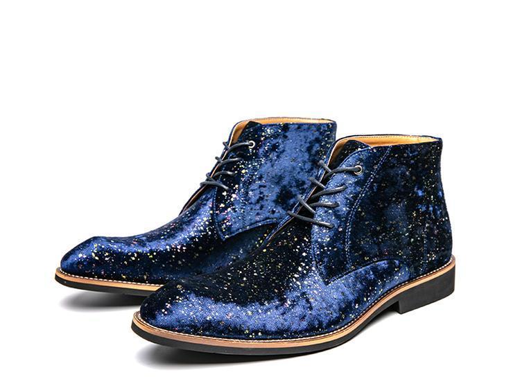 * new goods * men's TG21654-27.5cm/45 short boots blue (2 color ) business shoes Work boots 