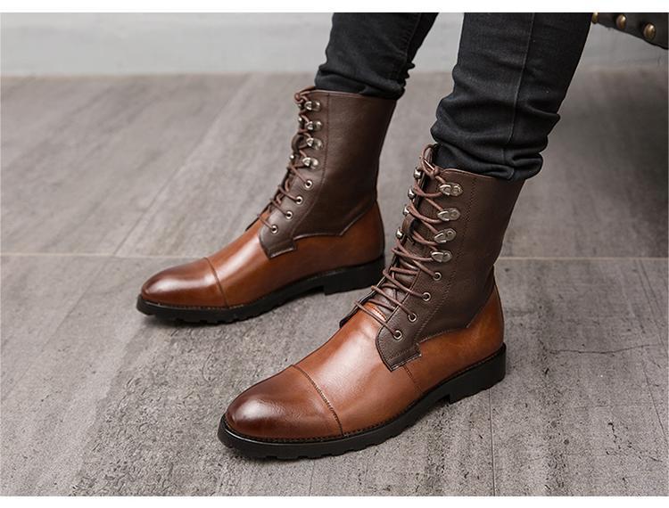 * new goods * men's TG21692-24.0cm/38 men's boots Brown business shoes Work boots 