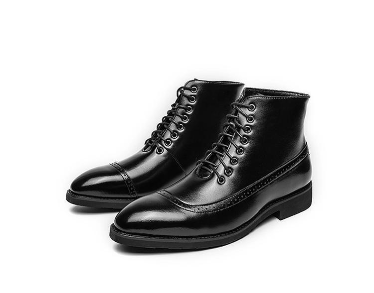 * new goods * men's TG21657-24.0cm/38 short boots black (2 color ) business shoes Work boots 